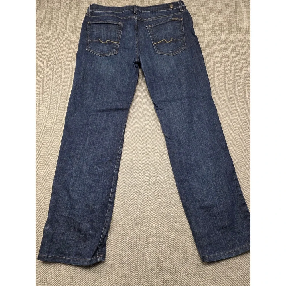7 For All Mankind Standard Mens Straight‎ Leg Jeans Dark Wash Size 36 x 29